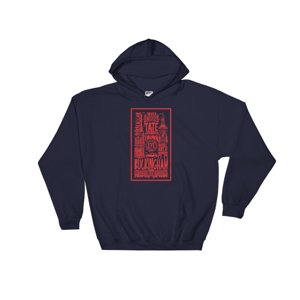 Hand Drawn London - Hooded Sweatshirt - Image 3