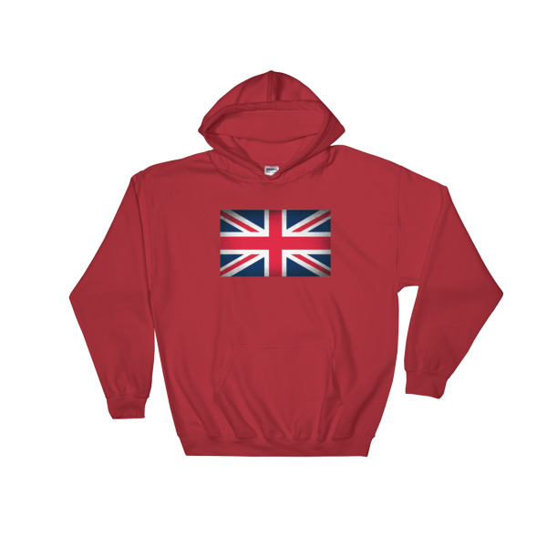 Vintage UK Flag Hooded Sweatshirt - Image 8