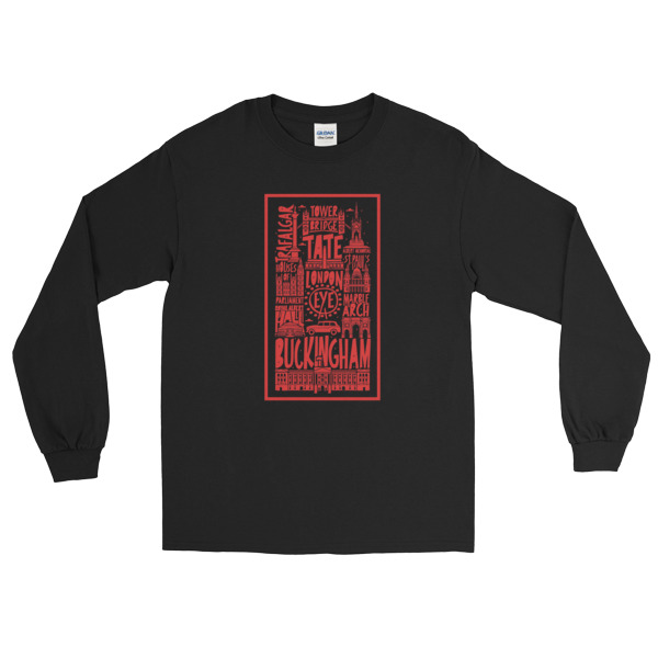 Hand Drawn London - Long Sleeve T-Shirt - Image 2