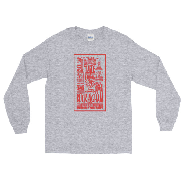 Hand Drawn London - Long Sleeve T-Shirt - Image 5