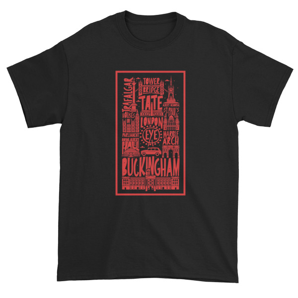 Hand Drawn London - Gildan Short sleeve t-shirt - Image 5