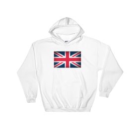 Vintage UK Flag Hooded Sweatshirt