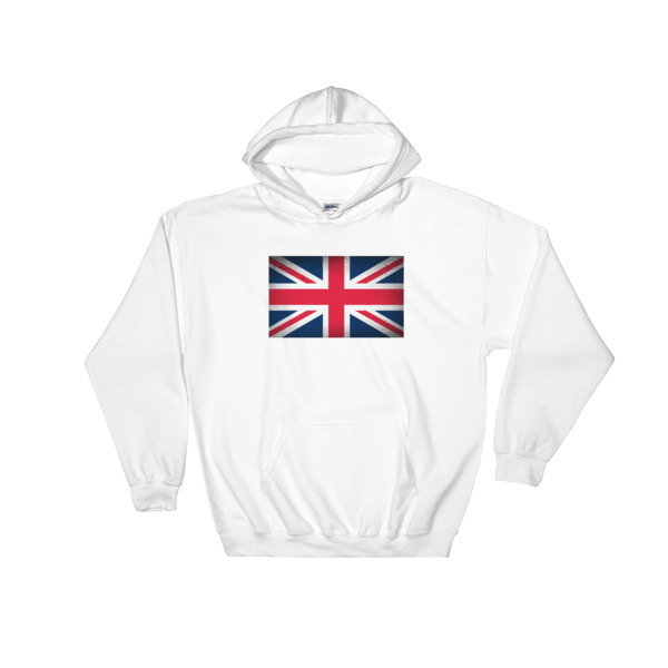 Vintage UK Flag Hooded Sweatshirt