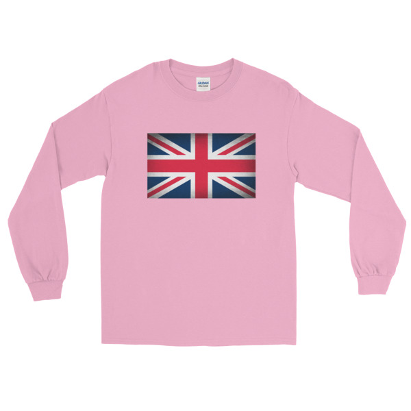 Vintage UK Flag Long Sleeve T-Shirt - Image 6