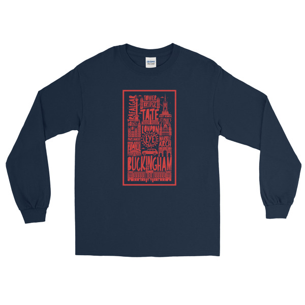 Hand Drawn London - Long Sleeve T-Shirt - Image 3