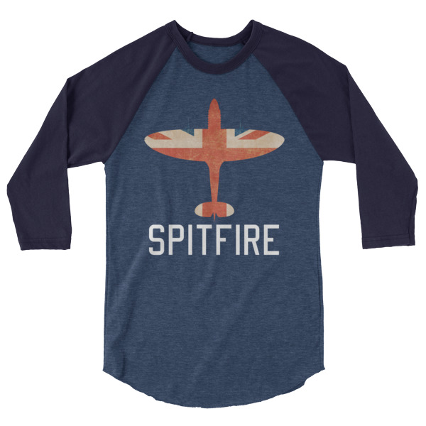 Raglan Collection: Vintage Spitfire Tribute - 3/4 sleeve raglan shirt