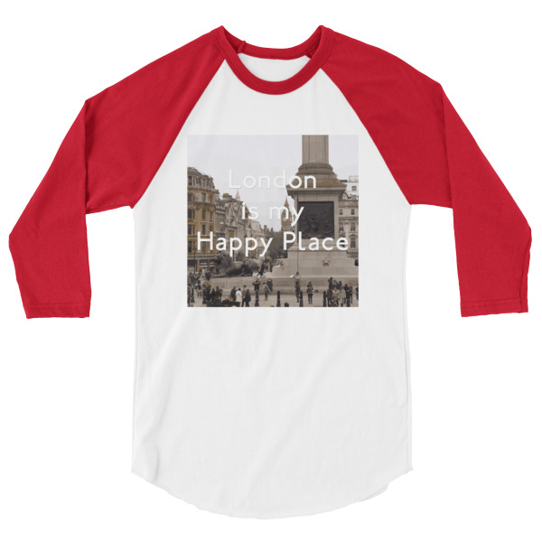 London Is My Happy Place - 3/4 sleeve raglan shirt - Image 4