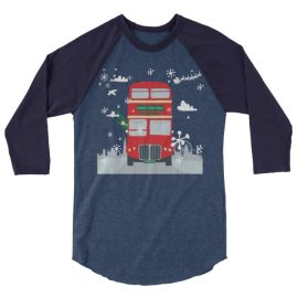 A Very London Christmas - 3/4 sleeve raglan shirt