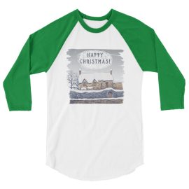 A Cottage Christmas - 3/4 sleeve raglan shirt