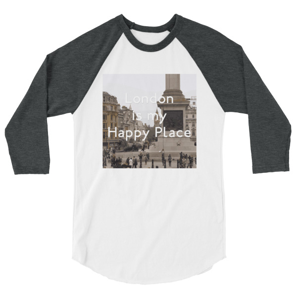 London Is My Happy Place - 3/4 sleeve raglan shirt - Image 2
