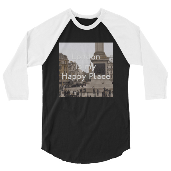 London Is My Happy Place - 3/4 sleeve raglan shirt - Image 5