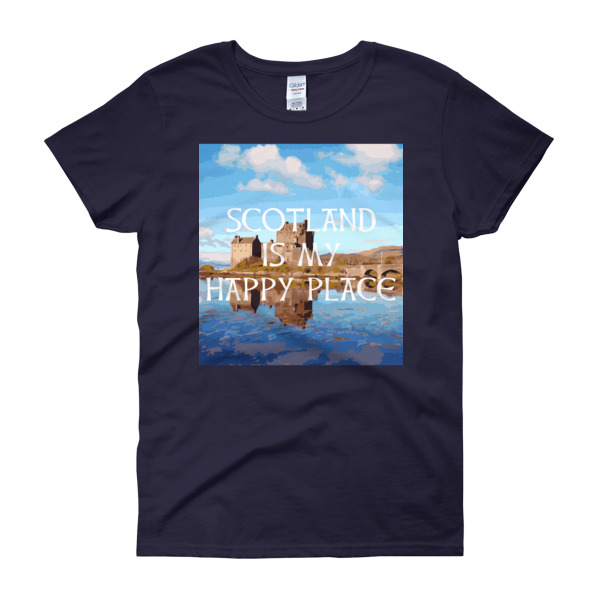 Scotland is my Happy Place - Women's Gildan short sleeve t-shirt - Image 4