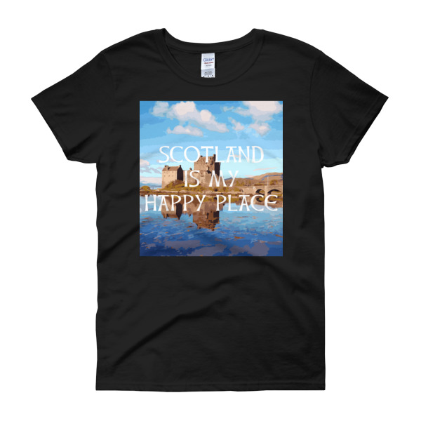Scotland is my Happy Place - Women's Gildan short sleeve t-shirt - Image 3