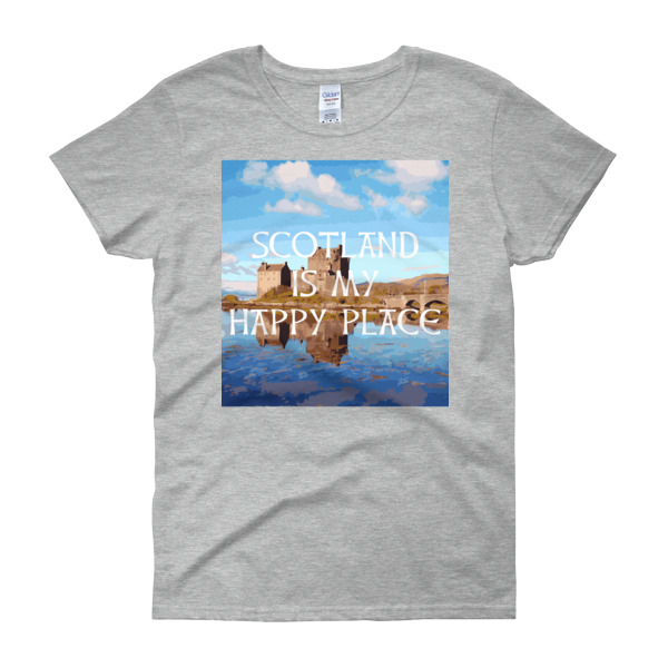 Scotland is my Happy Place - Women's Gildan short sleeve t-shirt - Image 6