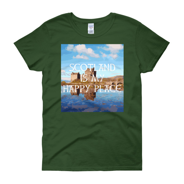 Scotland is my Happy Place - Women's Gildan short sleeve t-shirt - Image 2