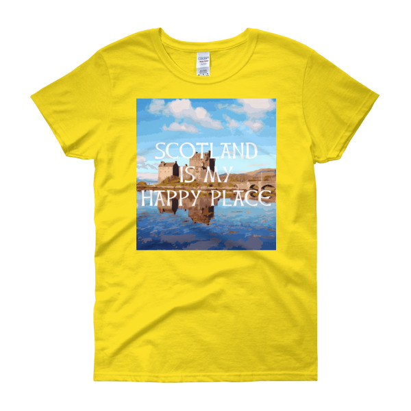 Scotland is my Happy Place - Women's Gildan short sleeve t-shirt - Image 7