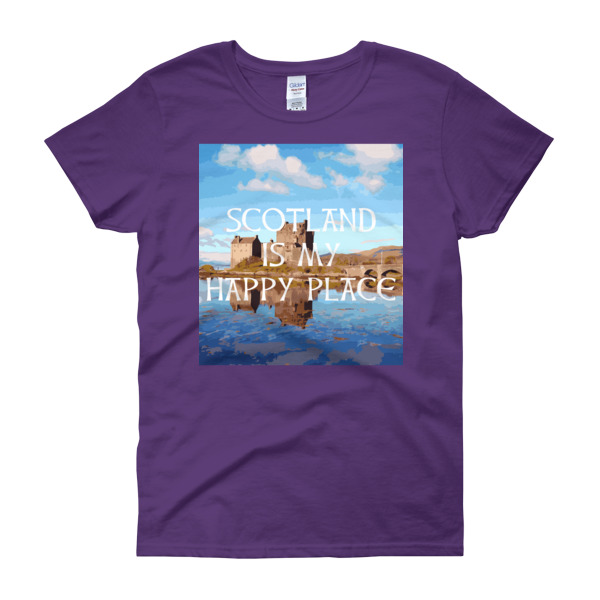 Scotland is my Happy Place - Women's Gildan short sleeve t-shirt - Image 5