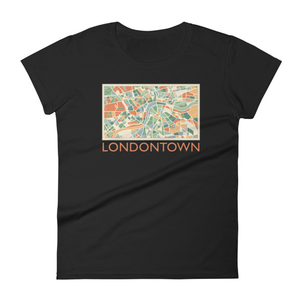 Londontown Map - Women's short sleeve t-shirt - Image 3