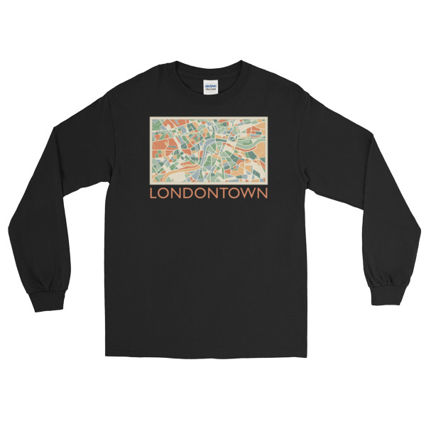 Londontown Map - Long Sleeve T-Shirt - Image 3
