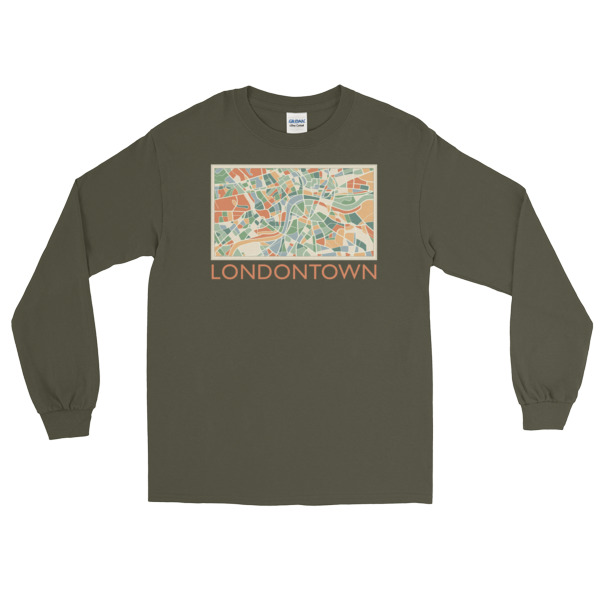 Londontown Map - Long Sleeve T-Shirt - Image 4