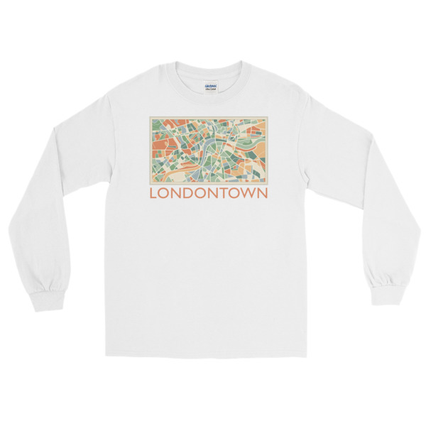 Londontown Map - Long Sleeve T-Shirt - Image 2