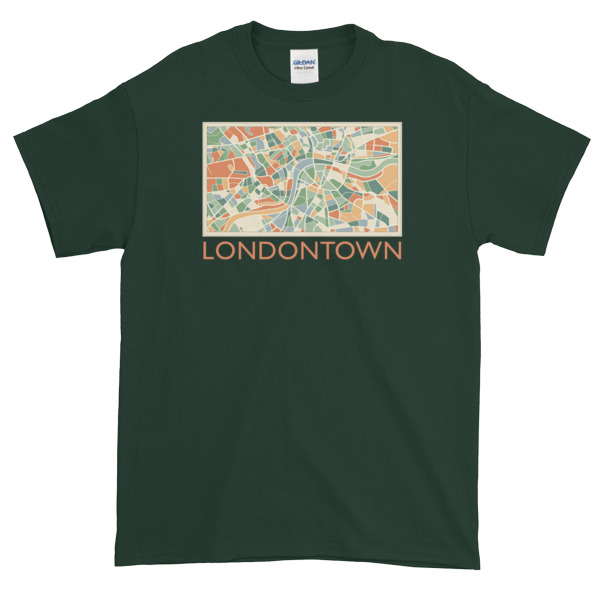 Londontown Map - Short-Sleeve T-Shirt - Image 2