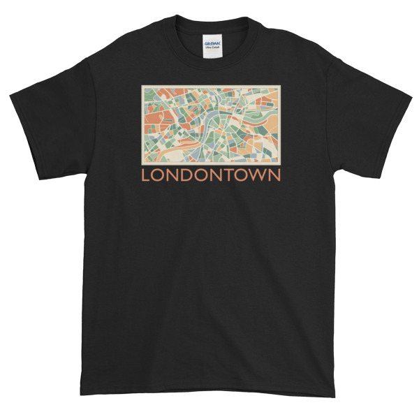 Londontown Map - Short-Sleeve T-Shirt - Image 3