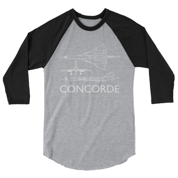 Concorde Schematic - 3/4 sleeve raglan shirt - Image 4