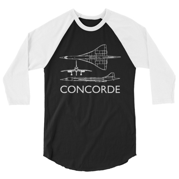Concorde Schematic - 3/4 sleeve raglan shirt - Image 2