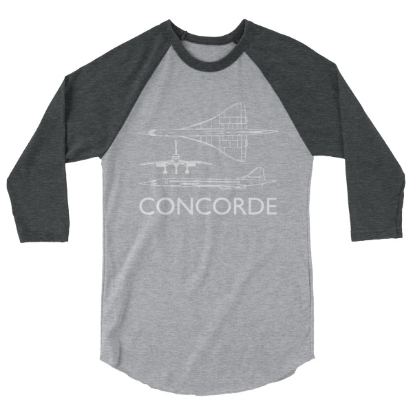 Concorde Schematic - 3/4 sleeve raglan shirt - Image 3