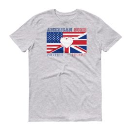 American Born, British at Heart - Men's Soft-style Short-Sleeve T-Shirt
