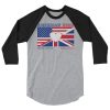 American Born, British at Heart - 3/4 sleeve raglan shirt