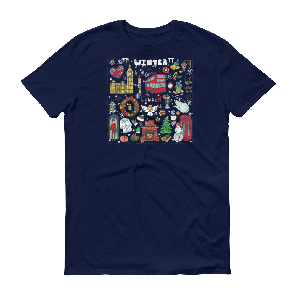 Christmas in London - Men's Soft-Style Short-Sleeve T-Shirt - Image 4