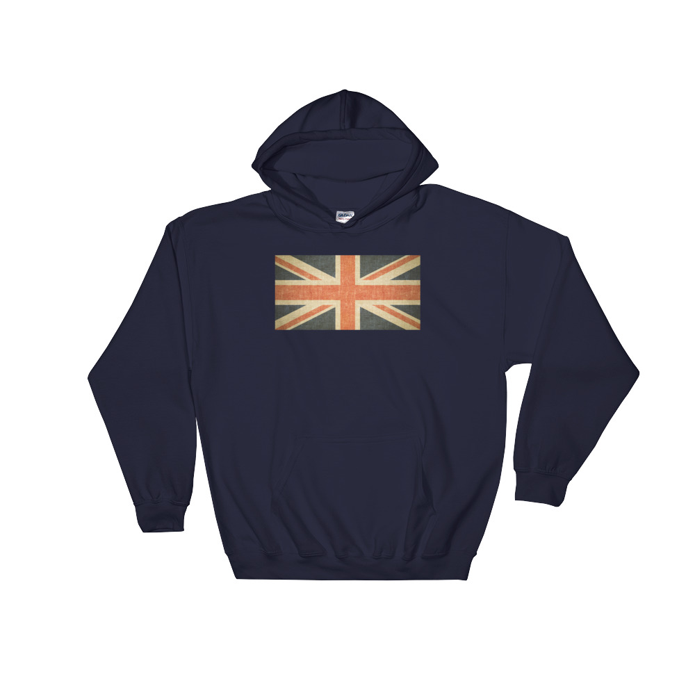 Vintage Union Jack - Hooded Sweatshirt