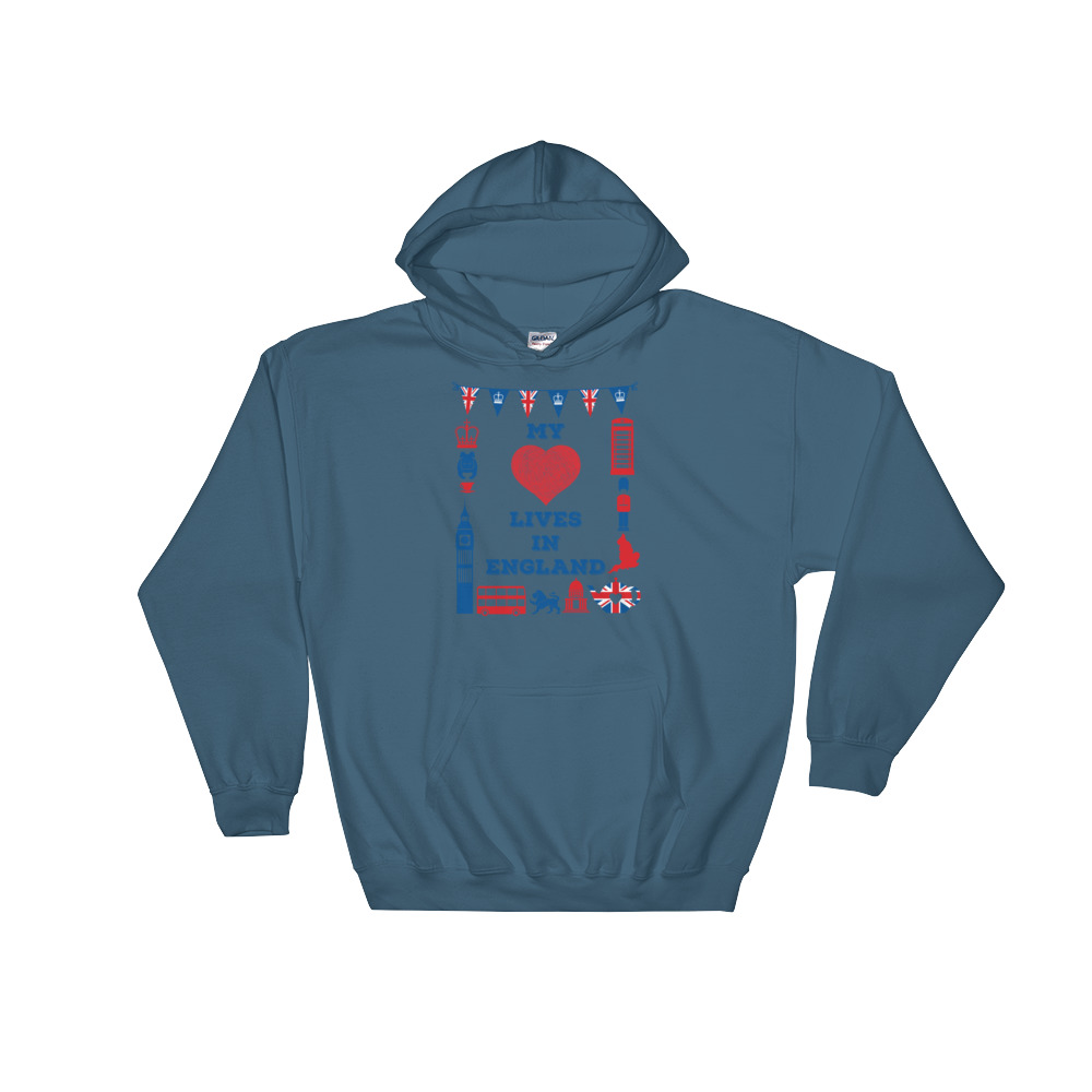 My Heart Lives in England - Hooded Sweatshirt - Image 4