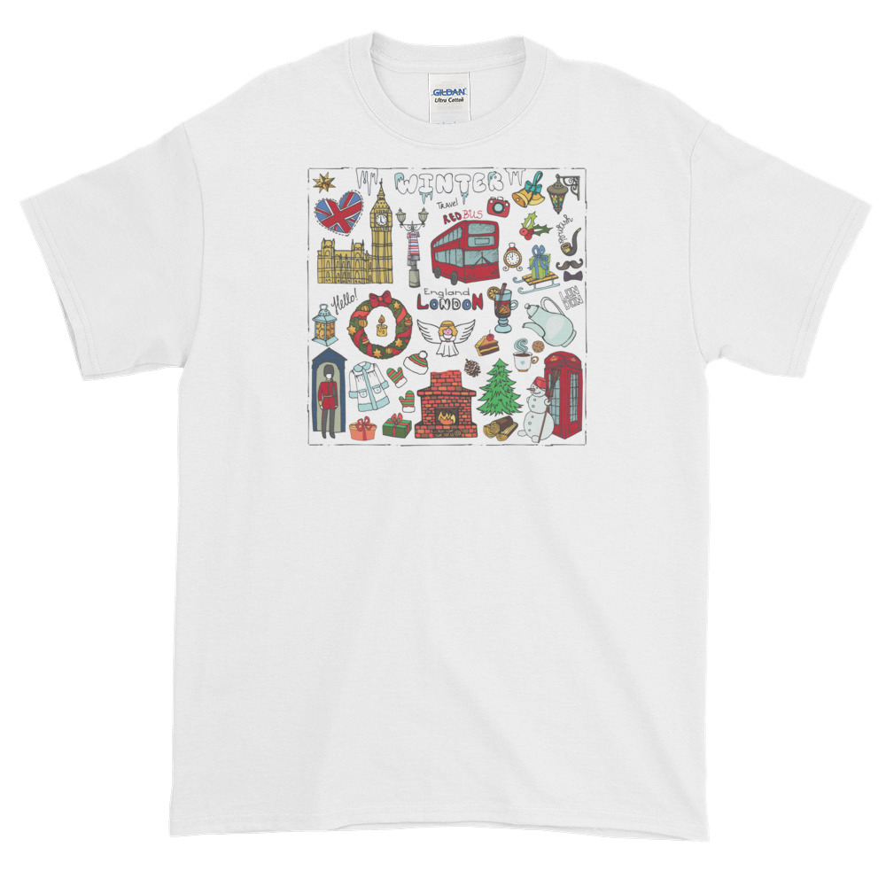 Christmas in London - Men's Gildan Short-Sleeve T-Shirt - Image 2