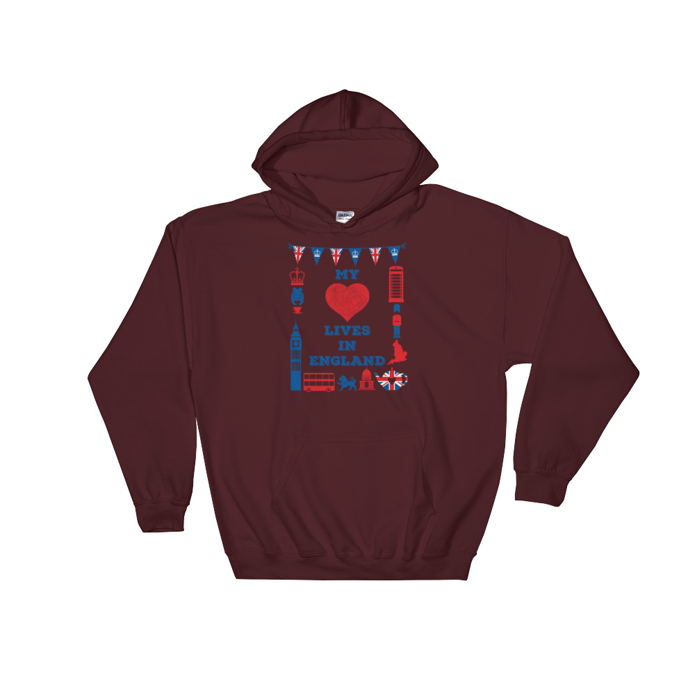 My Heart Lives in England - Hooded Sweatshirt - Image 7