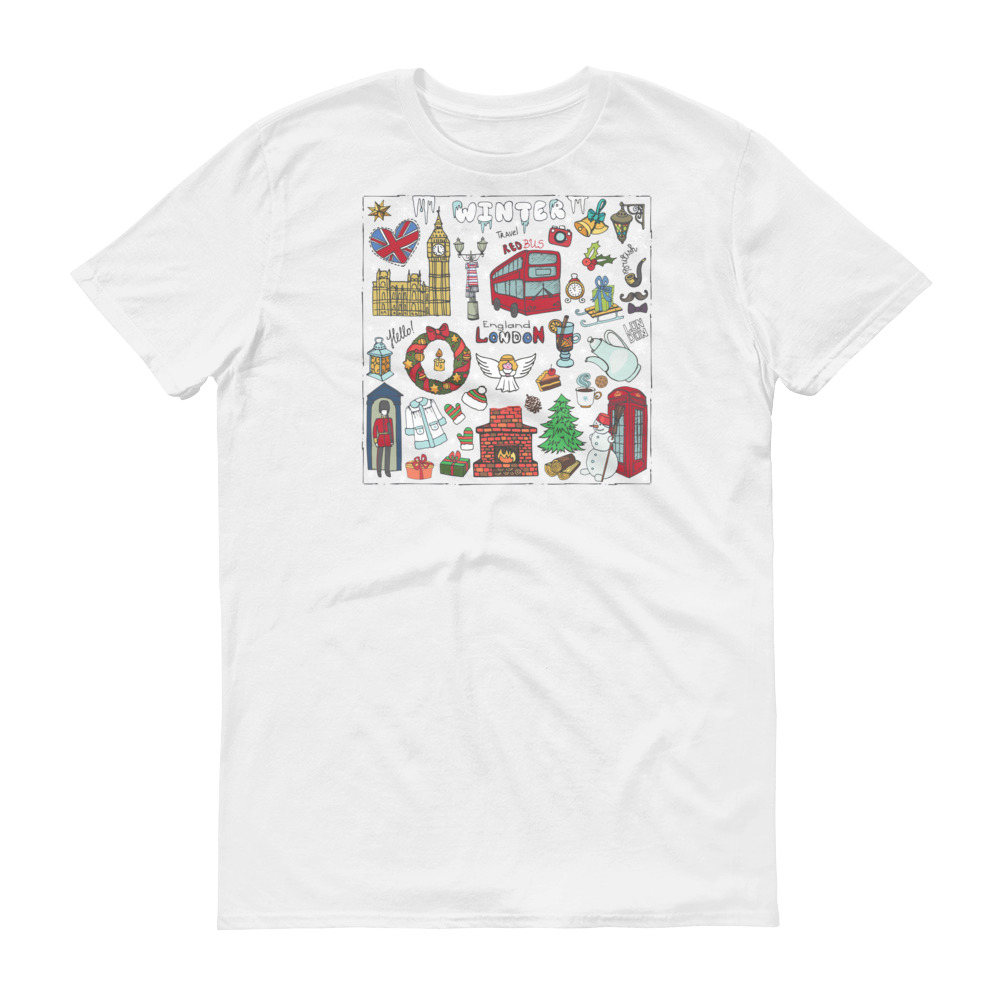Christmas in London - Men's Soft-Style Short-Sleeve T-Shirt