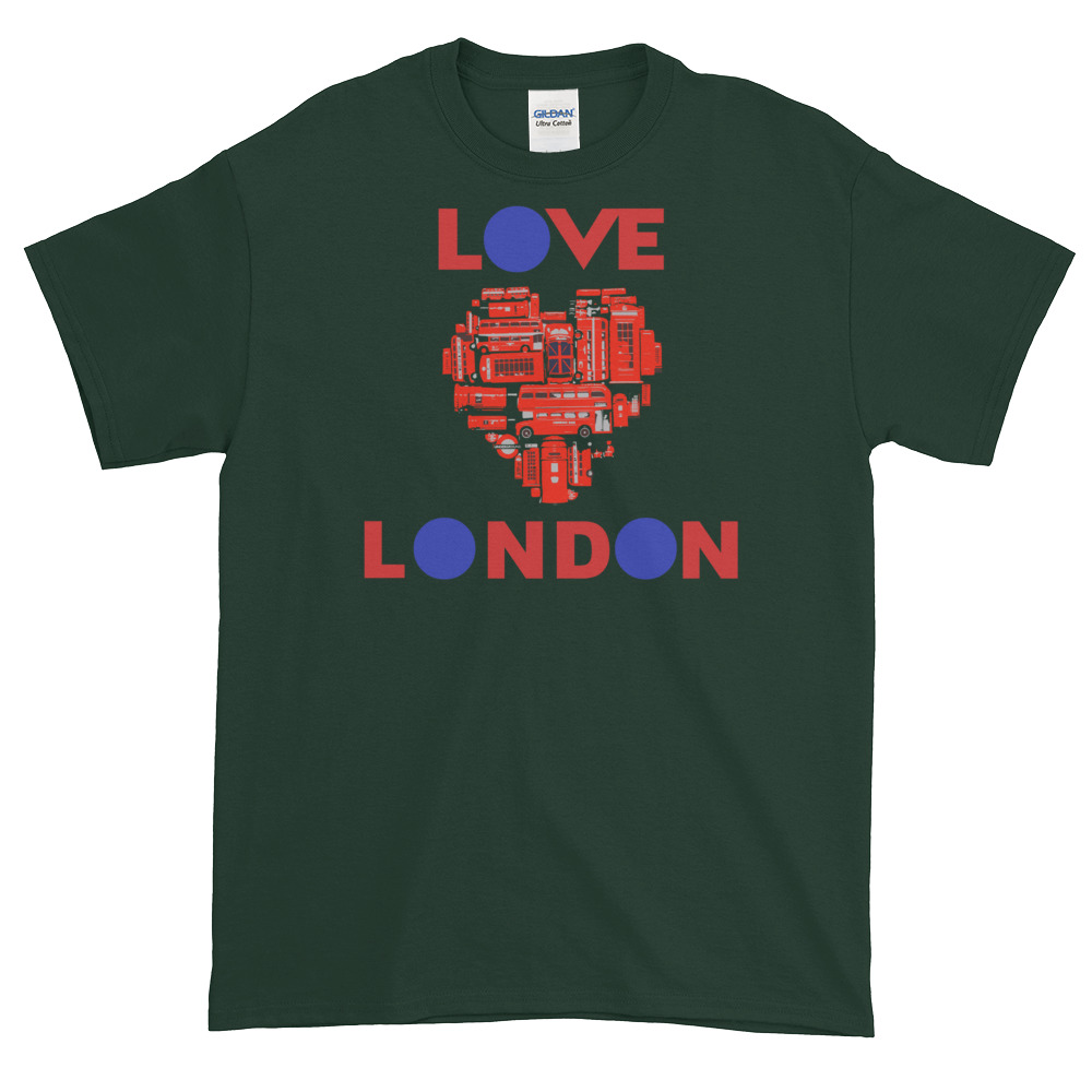 Anglotees Classic Design: Love London - Men's Gildan Short-Sleeve T-Shirt - Image 2