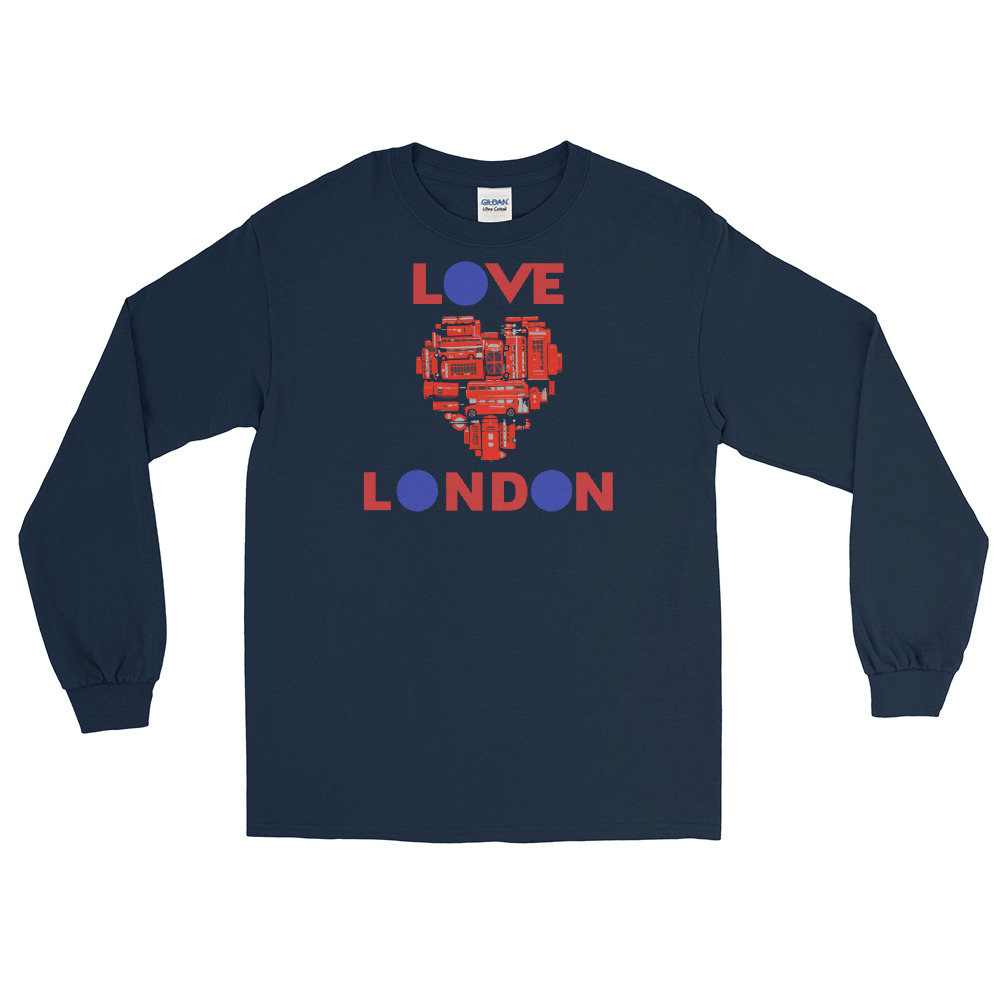 Anglotees Classic Design: Love London - Long Sleeve T-Shirt - Image 3