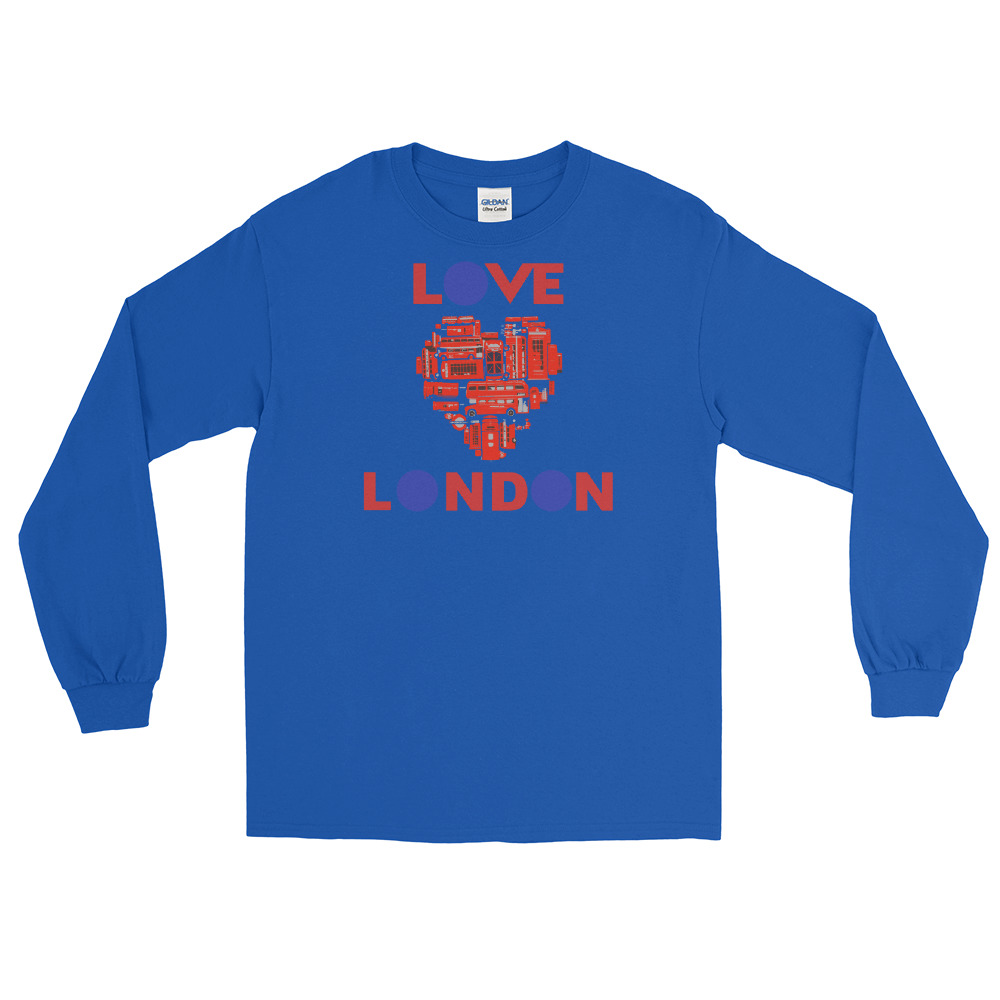 Anglotees Classic Design: Love London - Long Sleeve T-Shirt - Image 7