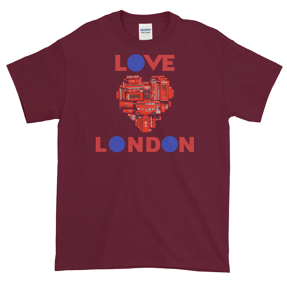 Anglotees Classic Design: Love London - Men's Gildan Short-Sleeve T-Shirt - Image 6
