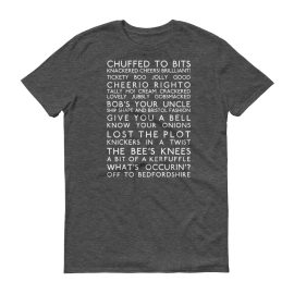 Anglotees Classic Design: Great British Slang - Men's Soft-style Short-Sleeve T-Shirt