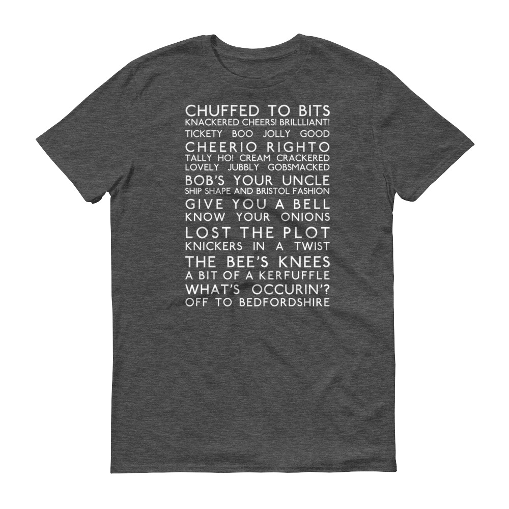 Anglotees Classic Design: Great British Slang - Men's Soft-style Short-Sleeve T-Shirt