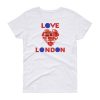 Anglotees Classic Design: Love London - Women's Gildan short sleeve t-shirt