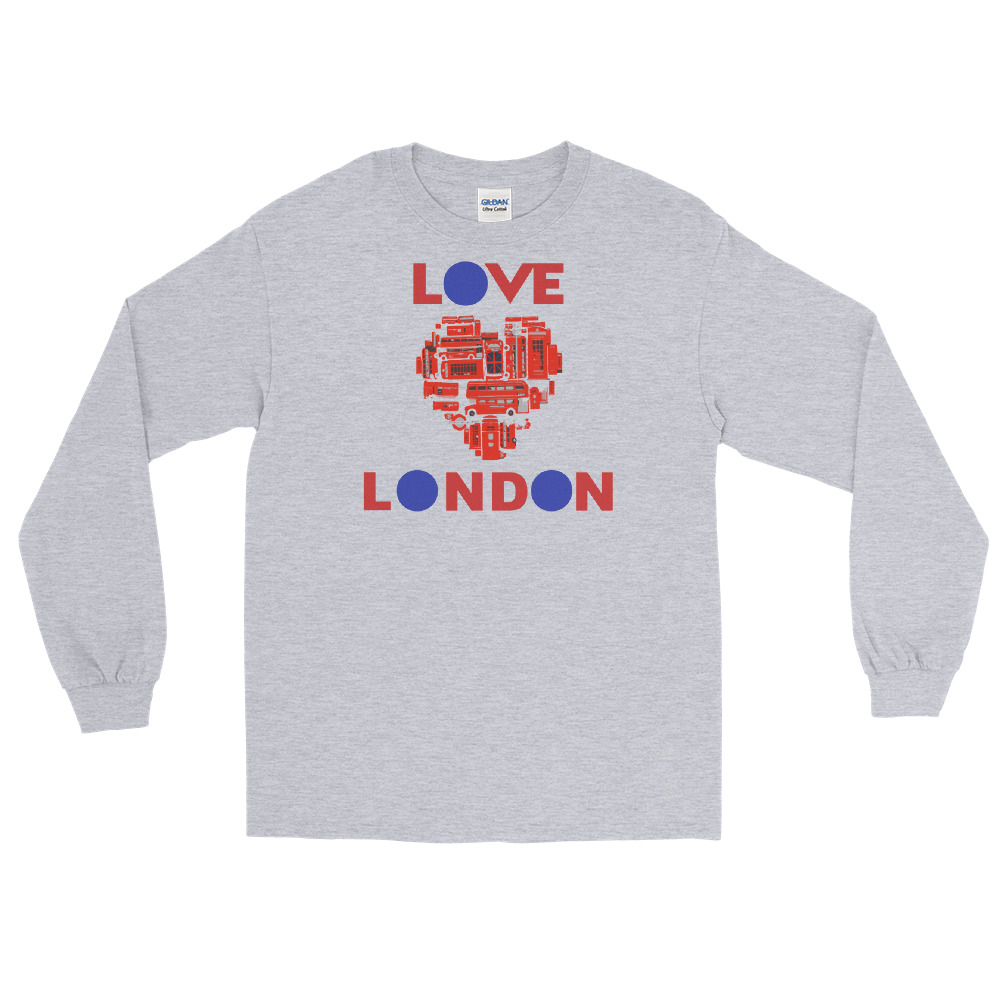 Anglotees Classic Design: Love London - Long Sleeve T-Shirt - Image 5