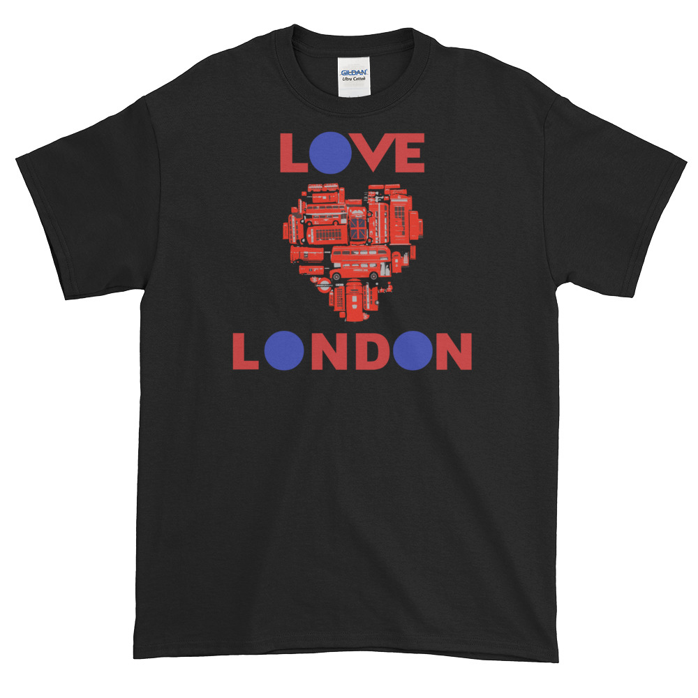 Anglotees Classic Design: Love London - Men's Gildan Short-Sleeve T-Shirt - Image 3