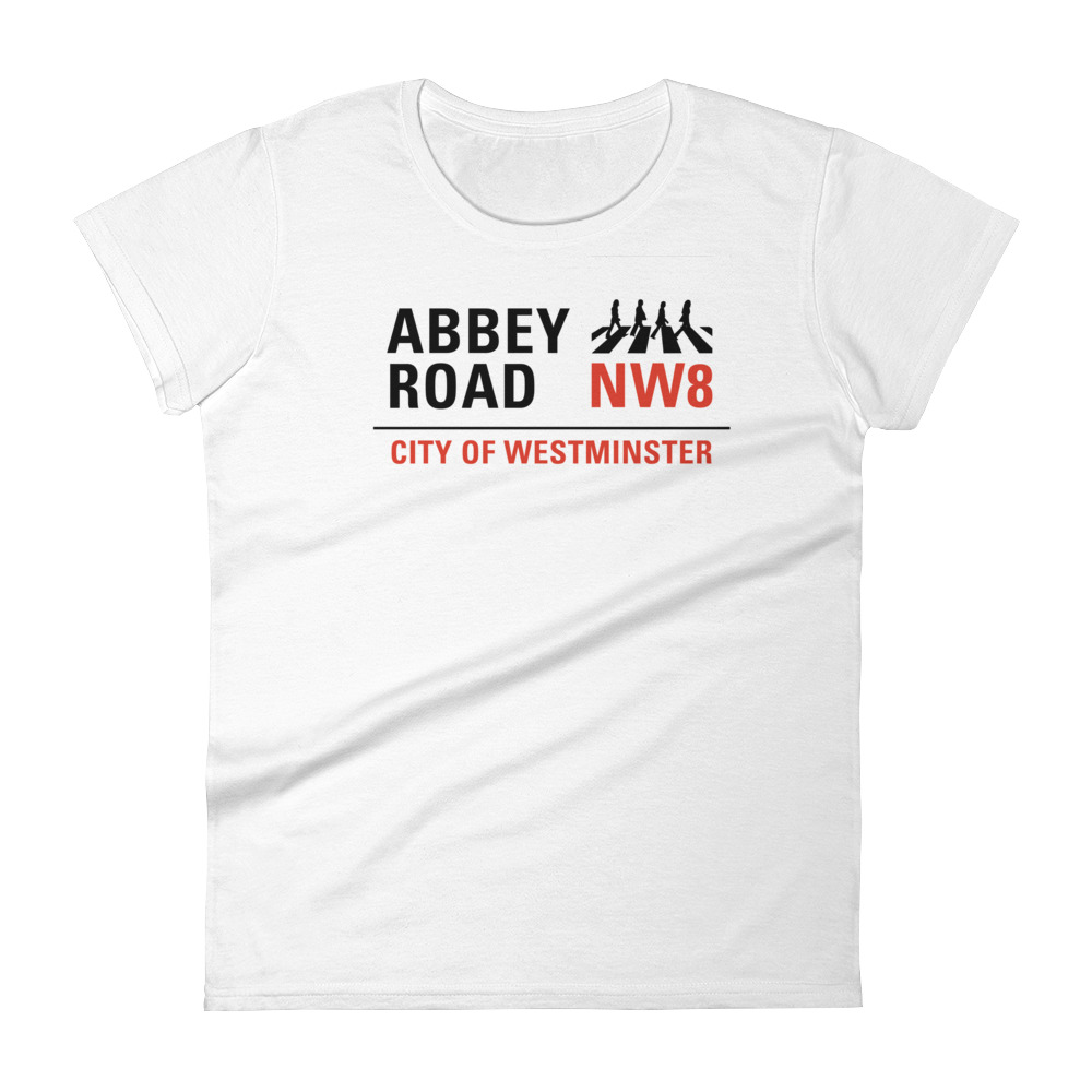 Anglotees Classic Design: Abbey Road Beatles Tribute - Women's Soft-style short sleeve t-shirt