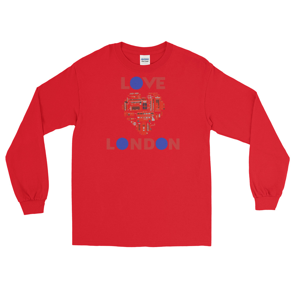 Anglotees Classic Design: Love London - Long Sleeve T-Shirt - Image 8