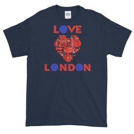 Anglotees Classic Design: Love London - Men's Gildan Short-Sleeve T-Shirt